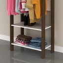 Ver imagem 2 de Armário Closet Com Prateleira Cr35007 Branco/Nogal