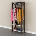 Ver imagem 1 de Armário Closet Com Prateleira Cr35007 Branco/Nogal