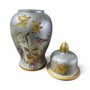 Ver imagem 5 de Potiche Decorativo Prata com Pintura Floral a: 59cm L: 28cm C: 28cm