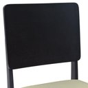 Ver imagem 2 de Kit 2 Cadeiras Quéops Madeira Maciça Encosto Anatômico Assento Estofado - Preto Linho Bege