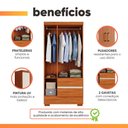 Ver imagem 7 de Guarda Roupas Solteiro 3 Portas 2 Gavetas Zoe