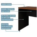 Ver imagem 6 de Mesa Diretor Start Pé Painel 150 cm Marrom/Preto Gebb Work