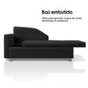 Ver mais imagens de Sofá Cama Solteiro 1 Lugar com Baú Divã Bouclê Multifuncional Divã Quarto Hóspedes 195cm:Bouclê Pret