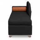 Ver imagem 7 de Sofá Cama Solteiro 1 Lugar com Baú Divã Bouclê Multifuncional Divã Quarto Hóspedes 195cm:Bouclê Pret