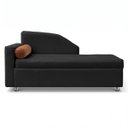 Ver imagem 4 de Sofá Cama Solteiro 1 Lugar com Baú Divã Bouclê Multifuncional Divã Quarto Hóspedes 195cm:Bouclê Pret