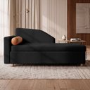 Ver imagem 1 de Sofá Cama Solteiro 1 Lugar com Baú Divã Bouclê Multifuncional Divã Quarto Hóspedes 195cm:Bouclê Pret