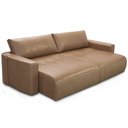 Ver imagem 4 de Sofá Cama Retrátil 4 Lugares para Sala 290cm Tâmisa L06 Couríssimo Marrom Castanho - Lyam Decor