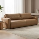 Ver imagem 2 de Sofá Cama Retrátil 4 Lugares para Sala 290cm Tâmisa L06 Couríssimo Marrom Castanho - Lyam Decor