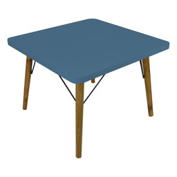 Mesa Infantil para Criança Pé Palito Madeira Mdf Retrô Vintage - Azul - 1