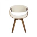 Ver imagem 1 de Cadeira Poltrona Giratória em Madeira Maciça e Linho Nicole