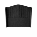 Ver imagem 2 de Cabeceira para Cama Box Estofada Zoe Decorativa Moderna Curva Casal 140 Cm Boucle Preto