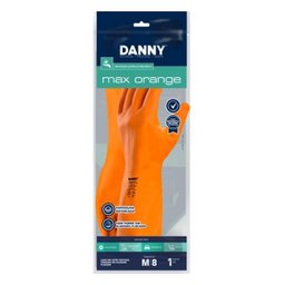 Luva de Látex Reforçada Laranja Max Orange Da208d Ca 11286 Danny (12 Pares) - 4