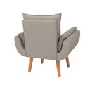 Ver imagem 4 de Poltrona Decorativa Opala Sala de Estar Linho Bege