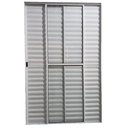 Ver imagem 1 de Porta de Alumínio de Correr Balcão 3 Folhas Branca Modular com Trinco:210 x 160