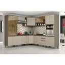 Ver imagem 1 de Kit de Cozinha Modulada 14 Peças Connect 1 (4 Armários + 4 Balcões + 2 Paneleiros + 4 Complementos) 