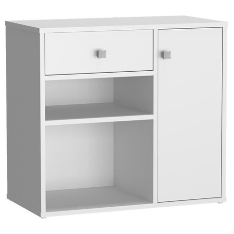 Armario Multiuso 1 Porta e 1 Gaveta B39 Branco Novam Branco