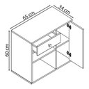 Ver imagem 4 de Armario Multiuso 1 Porta e 1 Gaveta B39 Branco Novam Branco