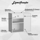 Ver imagem 6 de Armario Multiuso 1 Porta e 1 Gaveta B39 Branco Novam Branco