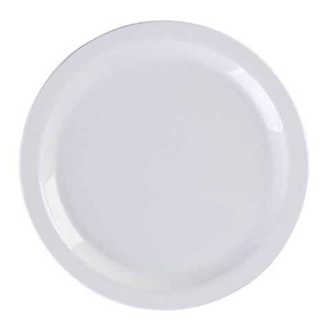 Prato Elegance Raso Redondo 19cm Branco em Policarbonato Linha Profissional Cook Vem