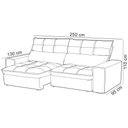 Ver imagem 5 de Sofá Retrátil Reclinável para Sala 3 Lugares 250cm Asaph F04 Veludo Terracota - Lyam Decor