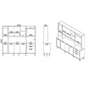Ver imagem 3 de Cozinha Compacta 8 Portas 3 Gavetas 7 Nichos Nápoles Itatiaia Cinamomo-off White