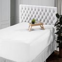 Ver imagem 1 de Lençol Casal Avulso 400 Fios Percal Poliéster Liso Toque Macio com Elástico