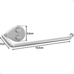 Porta Papel Higiênico Cromado Suporte para Papel Arm - 6