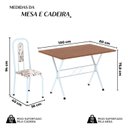 Ver imagem 3 de Conjunto de Mesa Tubular 100cm x 60cm Tampo em MDF com 4 Cadeiras Lívia Branco