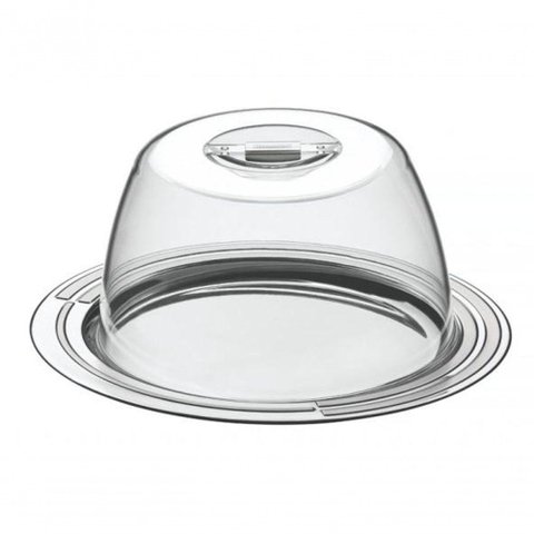 Porta-queijo Tramontina Ciclo em Aço Inox 25 Cm 2 Peças