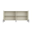 Ver imagem 4 de Aparador Buffet Bend Contemporâneo 4 Portas MDF Luna com Preto Casa Lar Shop