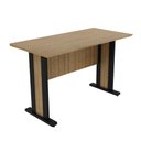 Ver imagem 1 de Mesa de Escritório 117cm Tampo 25mm Me4194 Amêndoa/preto