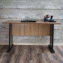 Ver imagem 6 de Mesa de Escritório 117cm Tampo 25mm Me4194 Amêndoa/preto