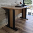 Ver imagem 5 de Mesa de Escritório 117cm Tampo 25mm Me4194 Amêndoa/preto
