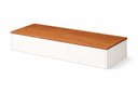 Ver imagem 4 de Penteadeira Suspensa Mesa Camarim Escrivaninha Multiuso com Gaveta 100cm:offwhite/cedro