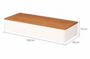 Ver imagem 5 de Penteadeira Suspensa Mesa Camarim Escrivaninha Multiuso com Gaveta 100cm:offwhite/cedro