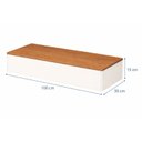 Ver imagem 5 de Penteadeira Suspensa Mesa Camarim Escrivaninha Multiuso com Gaveta 100cm:offwhite/cedro