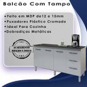 Ver imagem 3 de Balcao Com Tampo 160cm 9140X9320 Branco Preto Mobbs