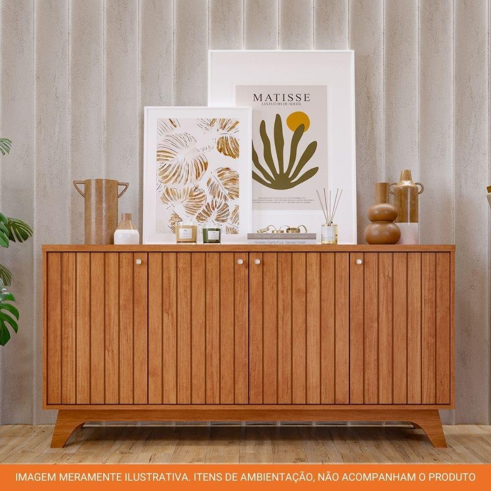 Buffet para Sala de Jantar em Mdf Pintura Uv Isa Cimol Cinamomo - 6