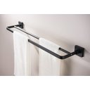 Ver imagem 5 de Toalheiro de Banho Preto Fosco Quadrado Barra Dupla em Aço Inox