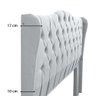 Cabeceira Estofada 1.60 para Cama Box Queen Capitonê Dubai Corino Branco - Lh Móveis - 9