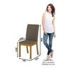 Conjunto Sala de Jantar Tampo MDF Canto Reto 160 Cm Melanie 06 Cadeiras Henn - 6