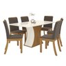 Conjunto Sala de Jantar Tampo MDF Canto Reto 160 Cm Melanie 06 Cadeiras Henn - 8