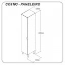 Ver imagem 5 de Cozinha Modulada 7 Peças 2 Paneleiros, 2 Balcões, 2 Armários Aéreos e 1 Torre Quente Hera 