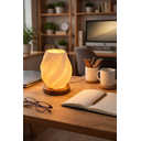 Ver imagem 2 de Luminária de Mesa Flora Base de Madeira Teca Acetinada 3cm Espessura