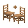 Kit 2 Mini-cadeiras de Madeira Maciça Infantil Nogueira Nemargi - 1