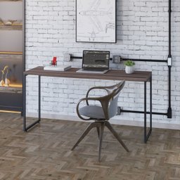 Escrivaninha Mesa Escritório Home Office 1,50x0,50 Dynamica Nogal - 3