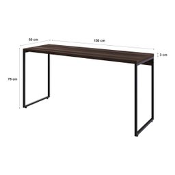 Escrivaninha Mesa Escritório Home Office 1,50x0,50 Dynamica Nogal - 6