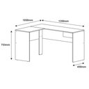 Ver imagem 4 de Mesa Para Computador Escrivaninha de Canto 135cm 1 Gaveta Euro II C14 Dakota/Preto - Mpozenato