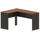 Ver imagem 1 de Mesa Para Computador Escrivaninha de Canto 135cm 1 Gaveta Euro II C14 Dakota/Preto - Mpozenato