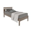 Ver imagem 1 de Cama de Solteiro para Colchão 88 x 188cm Multimóveis VCR35014 Nogal/Branco